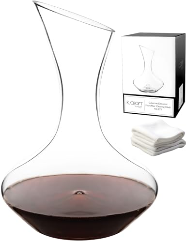 Ravenscroft Crystal Large Wine Decanter, Crafted in Europe, Handblown, 66 FL Oz, Clear Ground Glass Stopper, 100% Lead-Free Crystal, Gift-Boxed, Elegant Design