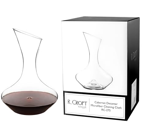 Ravenscroft Crystal Large Wine Decanter, Crafted in Europe, Handblown, 66 FL Oz, Clear Ground Glass Stopper, 100% Lead-Free Crystal, Gift-Boxed, Elegant Design